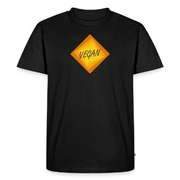 Plat végétalien à base de plantes - T-shirt Premium bio Homme - noir - Devant - Nico (187cm)