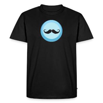 Moustache Sir Gentleman - T-shirt Premium bio Homme - noir - Devant - Nico (187cm)