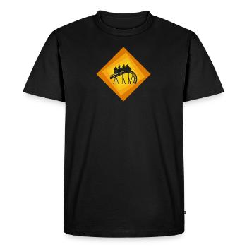 Fête foraine de montagnes russes - T-shirt Premium bio Homme - noir - Devant - Nico (187cm)