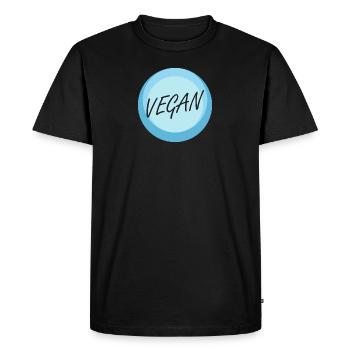 Plat végétalien à base de plantes - T-shirt Premium bio Homme - noir - Devant - Nico (187cm)