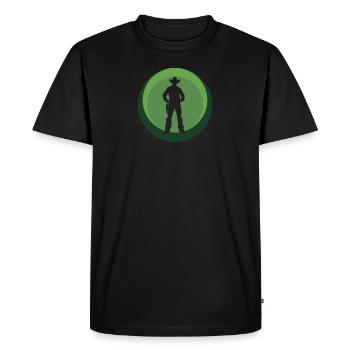 Cowboy Rodeo Cowboy Boots - Men's Premium Organic T-Shirt - black - Front - Nico (187cm)