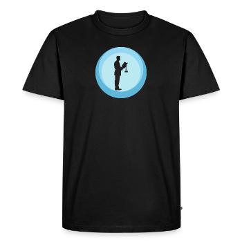 Traitement de l’assurance des avocats - T-shirt Premium bio Homme - noir - Devant - Nico (187cm)