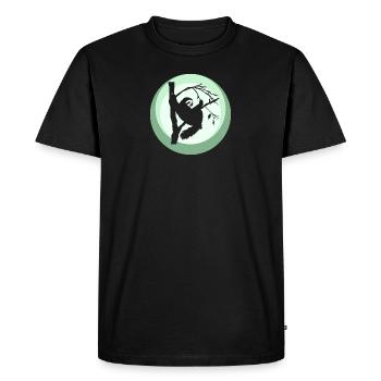 Lazy Sloth Relaxing - Men's Premium Organic T-Shirt - black - Front - Nico (187cm)