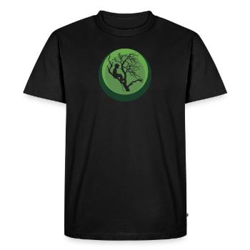 Ascension en escalade - T-shirt Premium bio Homme - noir - Devant - Nico (187cm)