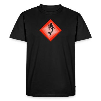 Sirène lamantin Neptune - T-shirt Premium bio Homme - noir - Devant - Nico (187cm)