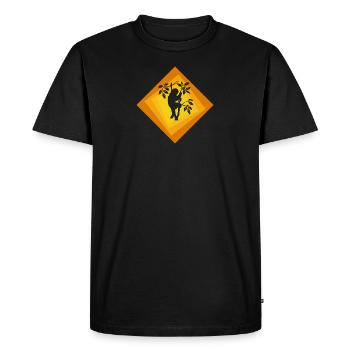 Lazy Sloth Chill - Men's Premium Organic T-Shirt - black - Front - Nico (187cm)