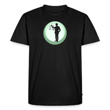 Court Treatment Insurance - Men's Premium Organic T-Shirt - black - Front - Nico (187cm)
