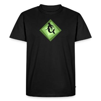 Mythical creature Neptune - Men's Premium Organic T-Shirt - black - Front - Nico (187cm)