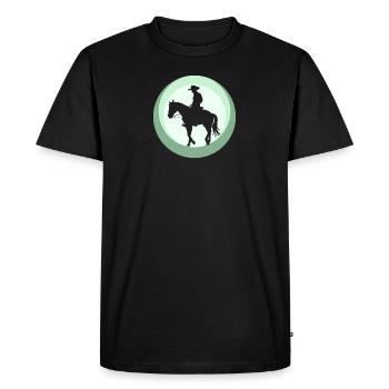 Cowboy Ranch Sheriff - Men's Premium Organic T-Shirt - black - Front - Nico (187cm)