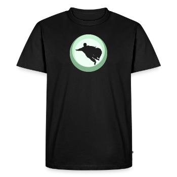 Wingsuit Flying - Men's Premium Organic T-Shirt - black - Front - Nico (187cm)