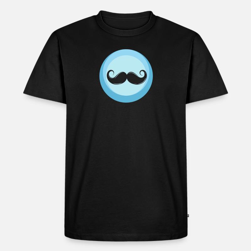 Bart November Gesichtsbehaarung - Männer Premium Bio T-Shirt - Schwarz