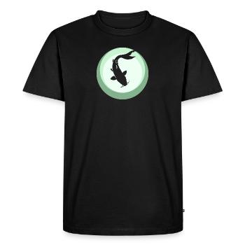 Pêcheur de poissons koï - T-shirt Premium bio Homme - noir - Devant - Nico (187cm)