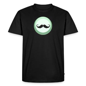 Monsieur moustache - T-shirt Premium bio Homme - noir - Devant - Nico (187cm)