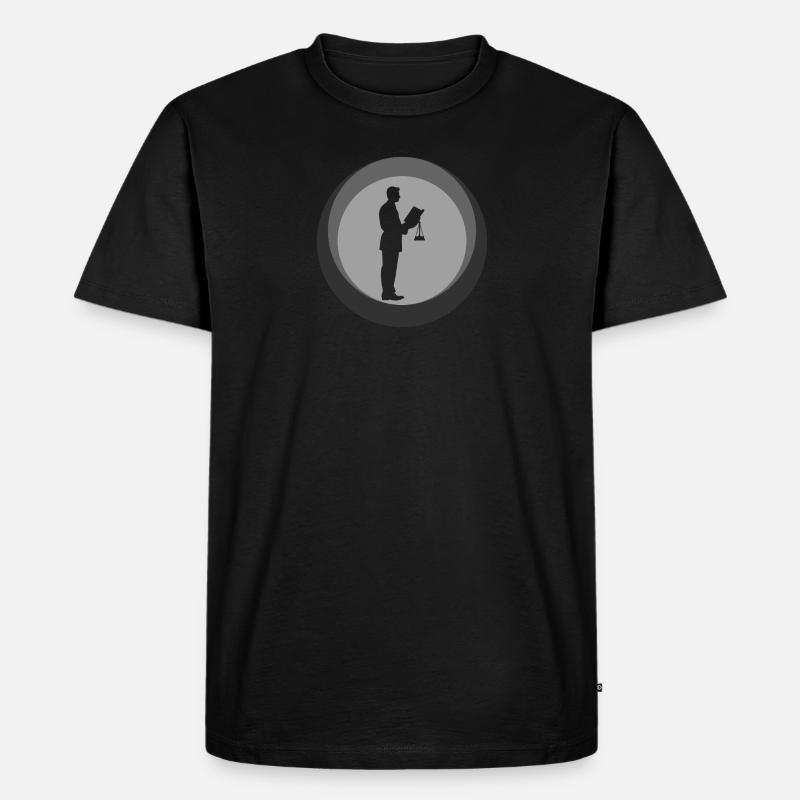 Gericht Behandlung Richter - Männer Premium Bio T-Shirt - Schwarz