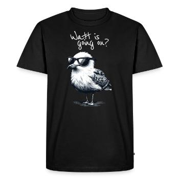 Watt va à Coole Möwe Nordsee Spruch - T-shirt Premium bio Homme - noir - Devant - Nico (187cm)