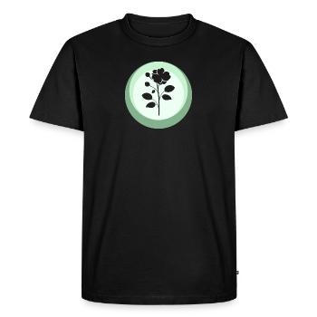 Fleuriste Fleuriste Flower Power - T-shirt Premium bio Homme - noir - Devant - Nico (187cm)