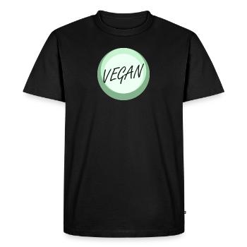 Vegan Plant-Based - Men's Premium Organic T-Shirt - black - Front - Nico (187cm)
