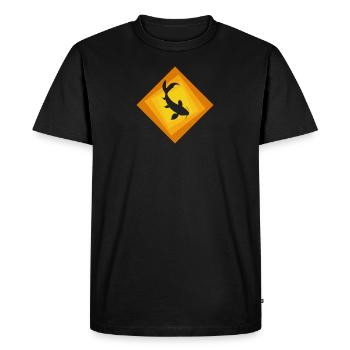 Pêcheur de poissons Koi - T-shirt Premium bio Homme - noir - Devant - Nico (187cm)