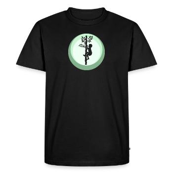 Équipement d’escalade Ascension - T-shirt Premium bio Homme - noir - Devant - Nico (187cm)