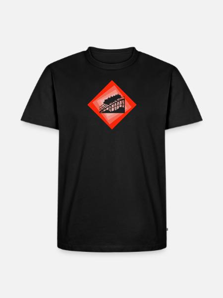 Achterbahn Maßkrug - Männer Premium Bio T-Shirt - Schwarz