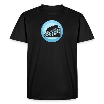 Roller Coaster Fairground Marquee - Men's Premium Organic T-Shirt - black - Front - Nico (187cm)