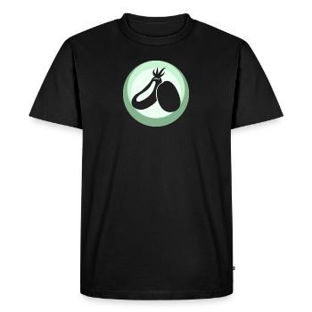 Plat végétalien pour les droits des animaux - T-shirt Premium bio Homme - noir - Devant - Nico (187cm)