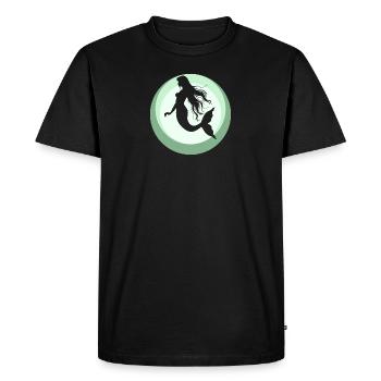 Mermaid Neptune Manatee - Men's Premium Organic T-Shirt - black - Front - Nico (187cm)