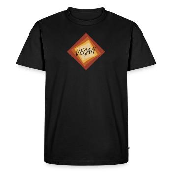 Plat végétalien - T-shirt Premium bio Homme - noir - Devant - Nico (187cm)