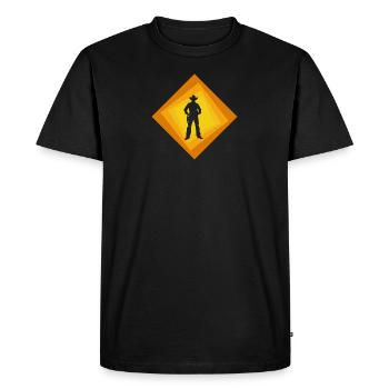 Cavalier de cow-boy - T-shirt Premium bio Homme - noir - Devant - Nico (187cm)