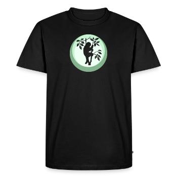 Lazy - Men's Premium Organic T-Shirt - black - Front - Nico (187cm)
