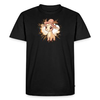 Bovins caprins - T-shirt Premium bio Homme - noir - Devant - Nico (187cm)
