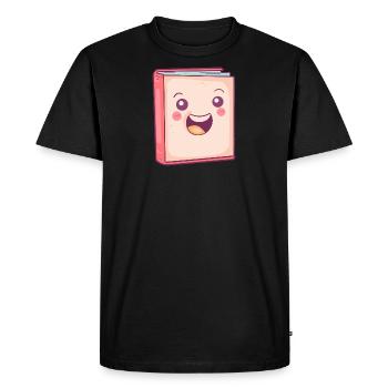 Lecture rat de bibliothèque Rat de bibliothèque - T-shirt Premium bio Homme - noir - Devant - Nico (187cm)