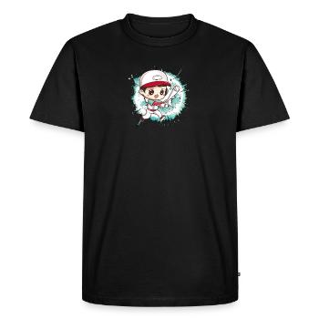 Baseball Joueurs de baseball - T-shirt Premium bio Homme - noir - Devant - Nico (187cm)