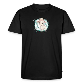 Chèvre Capricorne - T-shirt Premium bio Homme - noir - Devant - Nico (187cm)