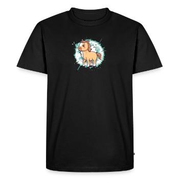 Horses Horse Head Wild Horse - Men's Premium Organic T-Shirt - black - Front - Nico (187cm)