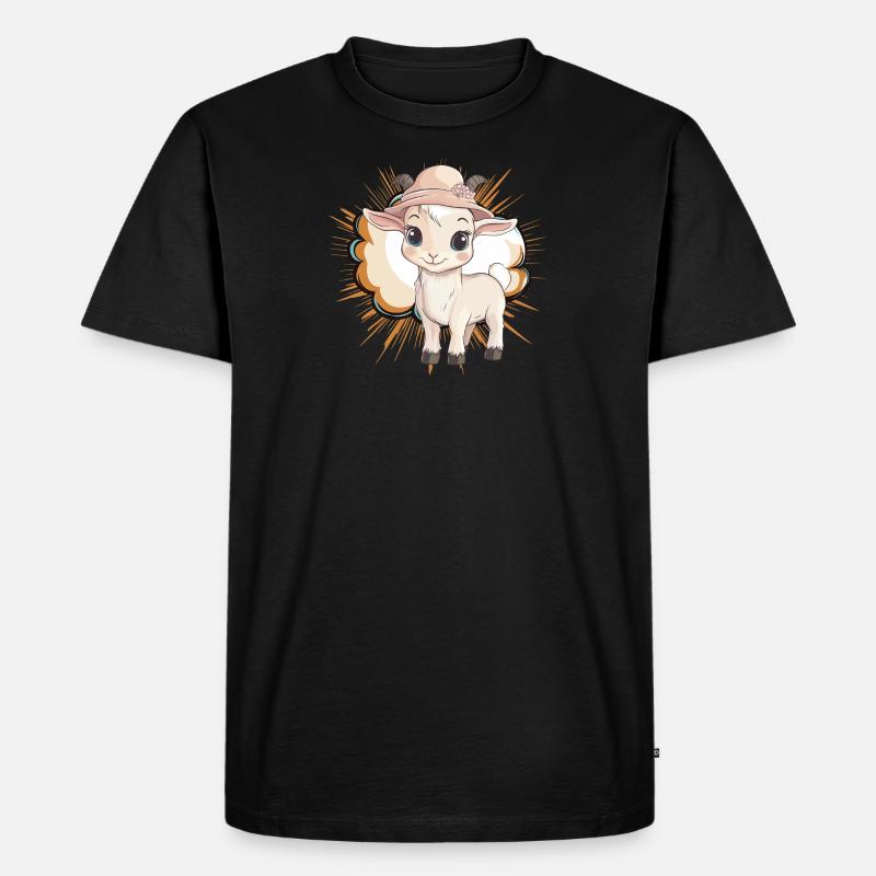 Ziege Ziegenbock - Männer Premium Bio T-Shirt - Schwarz