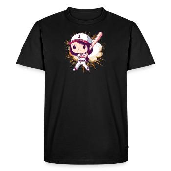 Baseball Joueur de baseball Receveur - T-shirt Premium bio Homme - noir - Devant - Nico (187cm)