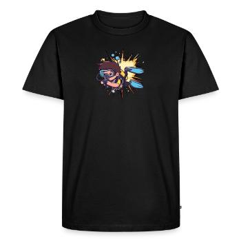 Taucher Diver Plongée sous-marine - T-shirt Premium bio Homme - noir - Devant - Nico (187cm)