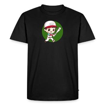 Baseball Joueur de baseball Gant de baseball - T-shirt Premium bio Homme - noir - Devant - Nico (187cm)