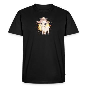 Chèvre, chèvre, bovin - T-shirt Premium bio Homme - noir - Devant - Nico (187cm)