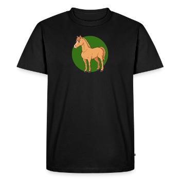 Horse Mane - Men's Premium Organic T-Shirt - black - Front - Nico (187cm)