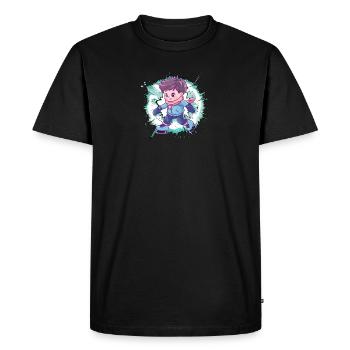 Patinage sur glace Patinage sur glace Patinage sur glace - T-shirt Premium bio Homme - noir - Devant - Nico (187cm)