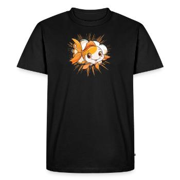 Fische Fischen - Männer Premium Bio T-Shirt - Schwarz - Vorne - Nico (187cm)