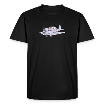 avion avion volant jet - T-shirt Premium bio Homme - noir - Devant - Nico (187cm)