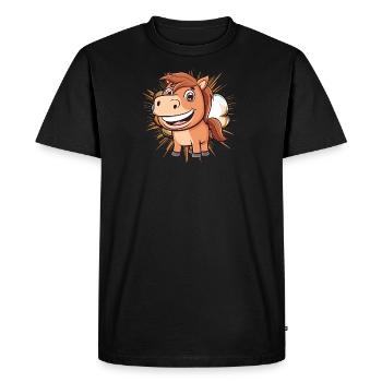 Cavaliers - T-shirt Premium bio Homme - noir - Devant - Nico (187cm)
