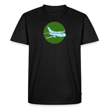 Airplane Flying Glider - Men's Premium Organic T-Shirt - black - Front - Nico (187cm)