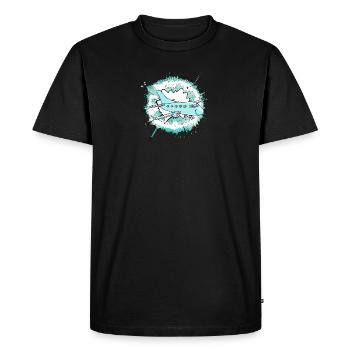 Airplane Flying Flight - Men's Premium Organic T-Shirt - black - Front - Nico (187cm)