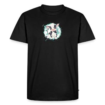 Vache Vaches Fermier - T-shirt Premium bio Homme - noir - Devant - Nico (187cm)