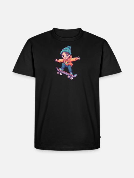 Skate Skater - Männer Premium Bio T-Shirt - Schwarz