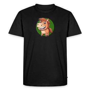 Horses Horse Head Rider - Men's Premium Organic T-Shirt - black - Front - Nico (187cm)